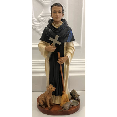 St. Martin de Porres, 10.5", Hand Painted in South America