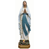 24" Our Lady of Lourdes, Handpainted in South America