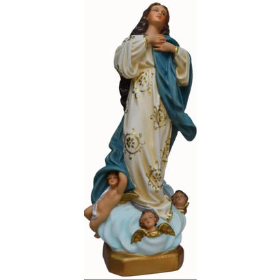The Immaculate Conception 12" Statue, Hand Painted in South America