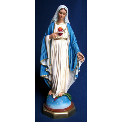 17" Immaculate Heart of Mary, Handpainted in South America