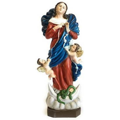 11.8" Mary, Undoer of Knots Resin Statue Made in Italy