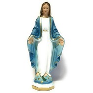 8.6" Chalkware Miraculous Madonna Glow in the Dark Statue Made in Italy