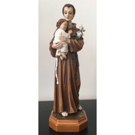 St. Anthony 13" Statue, Hand Painted in South America