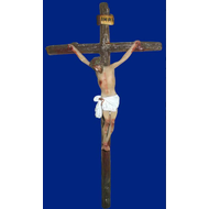 Crucifix, 11", Hand Painted in South America