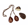 Brown Scapular Carmelites in Tagua Nut slices Made in Ecuador- Medium Brown