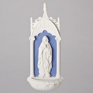 Our Lady of Lourdes Water Font, 11.5"H