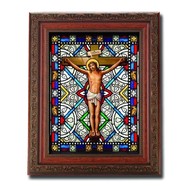 Crucifixion Wood Framed Liturgical Art