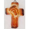 Clay Cross with Christ Face, 5" x 3.5"