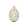 14kt Gold Medium Oval Miraculous Medal w/ 14kt Gold Jump Ring Boxed
