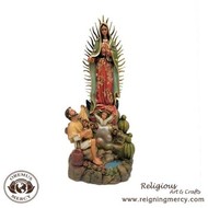 12" Virgin of Guadalupe Statue with St. Juan Diego