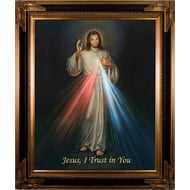 31" x 43" Divine Mercy - Dark Museum Framed Canvas