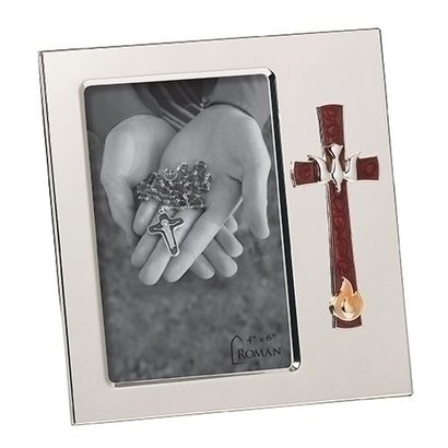 Confirmation Frame 7" with 4X6 Dove and Flame Icons