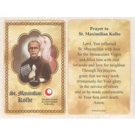 St. Maximilian Kolbe Relic Card