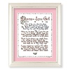 White Pearlescent 9 1/2 x 11 1/2" Frame with an 8" x 10" Print Prayer for a Little Girl Print