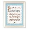8 1/2X11 1/2" White Pearlescent Frame with ab 8"x10" Print Prayer for a Little Boy