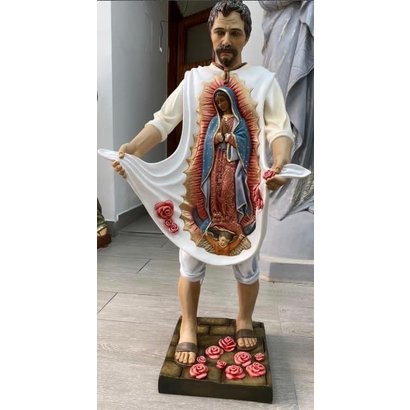 Juan Diego Statue, 32" , Hand Painted in South America