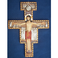 San Damiano Crucifix 12", Hand Painted in South America