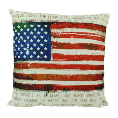 American Flag Pillow Cover 12"x12"
