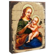 Virgen Mary Directress Icon Wooden 12" x 9-1/4"