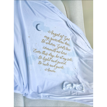 Angel Of God Swaddle Set, Guardian Angel Prayer