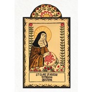 St. Clare of Assisi - Patroness of Quilters and Needle Workers - Pocket Retablos