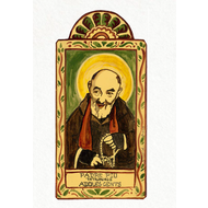 Padre Pio - Adolescents, Stress Relief - Pocket Size Retablo