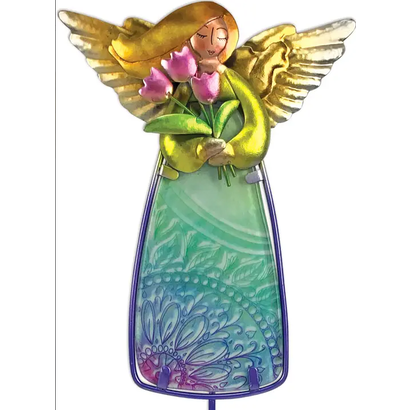 Angel w/ Tulips Plant Pick