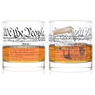 U.S. Constitution Rocks Glass Pair