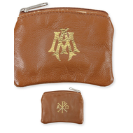 Brown  Sheepskin  Leather Rosary Case
