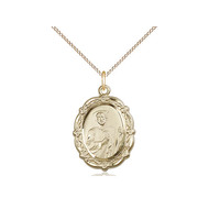 Saint Jude 14kt Gold Filled Medal on a 18 inch Gold Filled Light Curb Chain