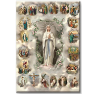 Mysteries Of The Rosary Mini Magnetic Postcard