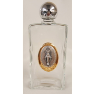 Miraculous Medal large holy water bottle, made in Italy, 2x5x1.25"