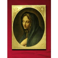 Our Lady of Sorrows Florentine Plaque by Carlos Dolci, 9" x 12", Made in Italy