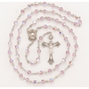 6mm Finest Crystal Light Amethyst Rosary w/ Sterling Silver Crucifix and Center