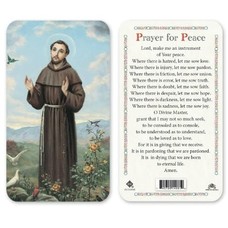 St. Francis of Assisi Laminated Holy Card- Prayer for Peace