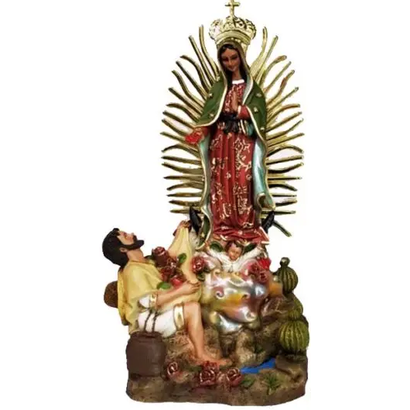 20" Virgin of Guadalupe Statue with St. Juan Diego