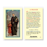 St. Vincent Laminated Holy Card Made in Italy