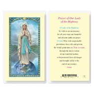 Prayer to our Lady of the Highway- Laminated Holy Card