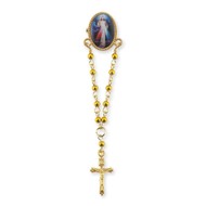 Divine Mercy Gold Plated Oval Lapel Pin