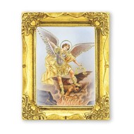 St. Michael Gold Leaf Frame  4.5" x 3.5"