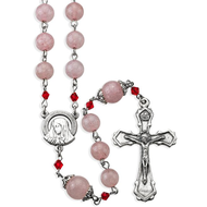 Rosary 8Mm Rose Quartz Bead W/10Mm Cap