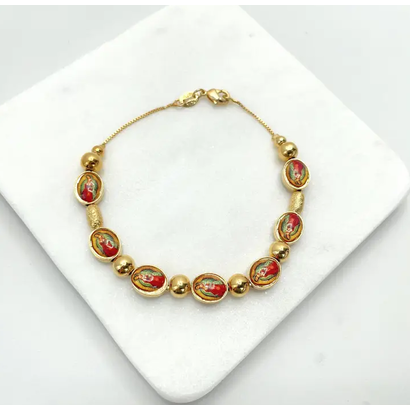 18K Gold Filled Our Lady of Guadalupe of Bracelet