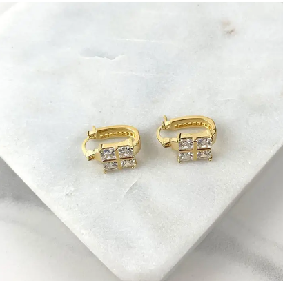 18K Gold Filled Square Hoop Earrings