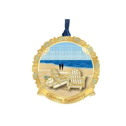 Adirondack Chairs On Beach Naples Florida Ornament