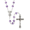 Amethyst Marble Bead Rosary