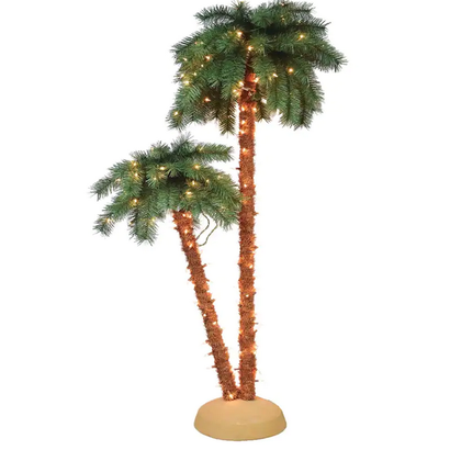 3.5" x 6" Palm Trees, 175 UL Clear Lights