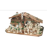 Dolfi Raffaello 26 piece  Nativity + Creche in Natural Maple Carved & Hand Finished by artists in the Val Gardenia Region of Italy.