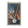 St. Francis Xavier Laminated Prayer Card with Pewter Medal, includes 24" Chain