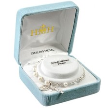 Freshwater 4mm Pearl Sterling Silver Rosary Bracelet