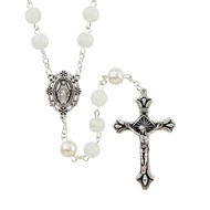 Christian Brands Positano Rosary, White